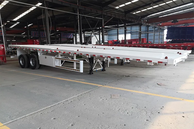 2 Axles Thawv Flatbed Semi Trailer