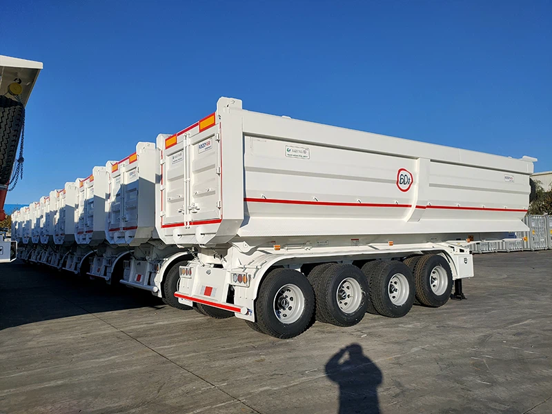 4 Axles Tsheb Pem Hauv Ntej Trailer